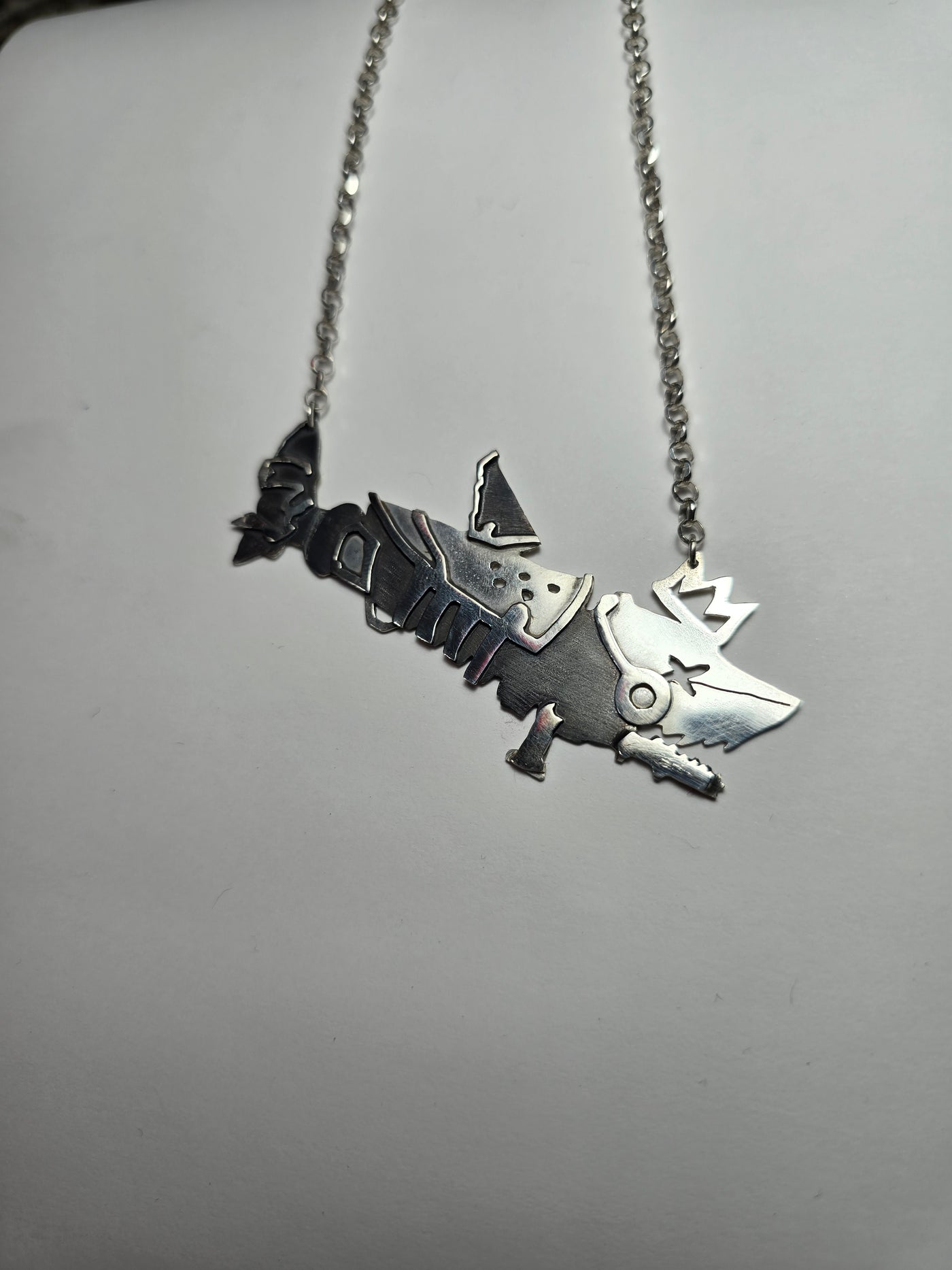 Jinx Fishbones Custom Handmade Pendant- One of, Limited.