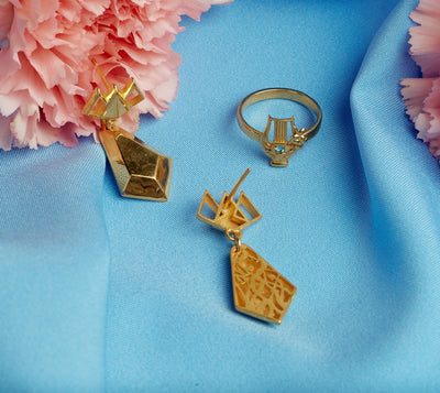 Venti Lyre Ring with Topaz