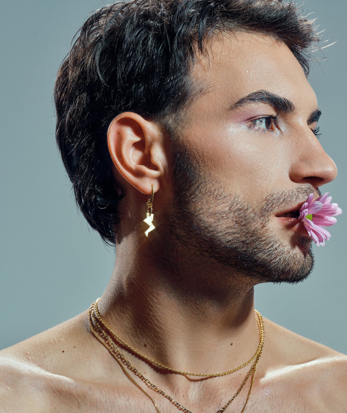 LVL 30 Solid Dangle Drop Lightning Earrings