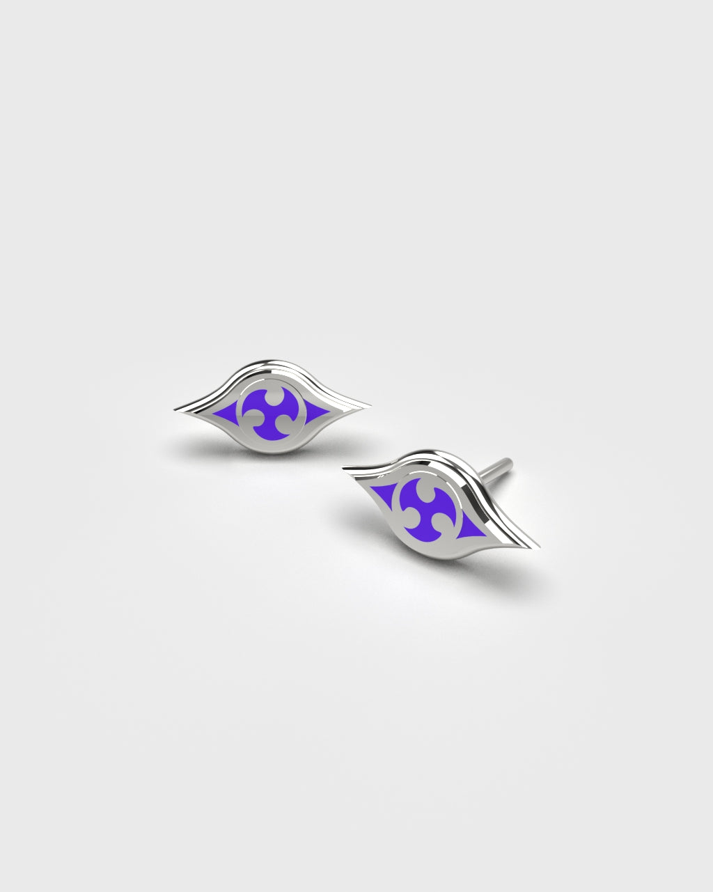 Raiden Electro Skill Eye Studs with Purple Enamel