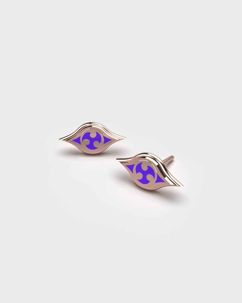 Raiden Electro Skill Eye Studs with Purple Enamel