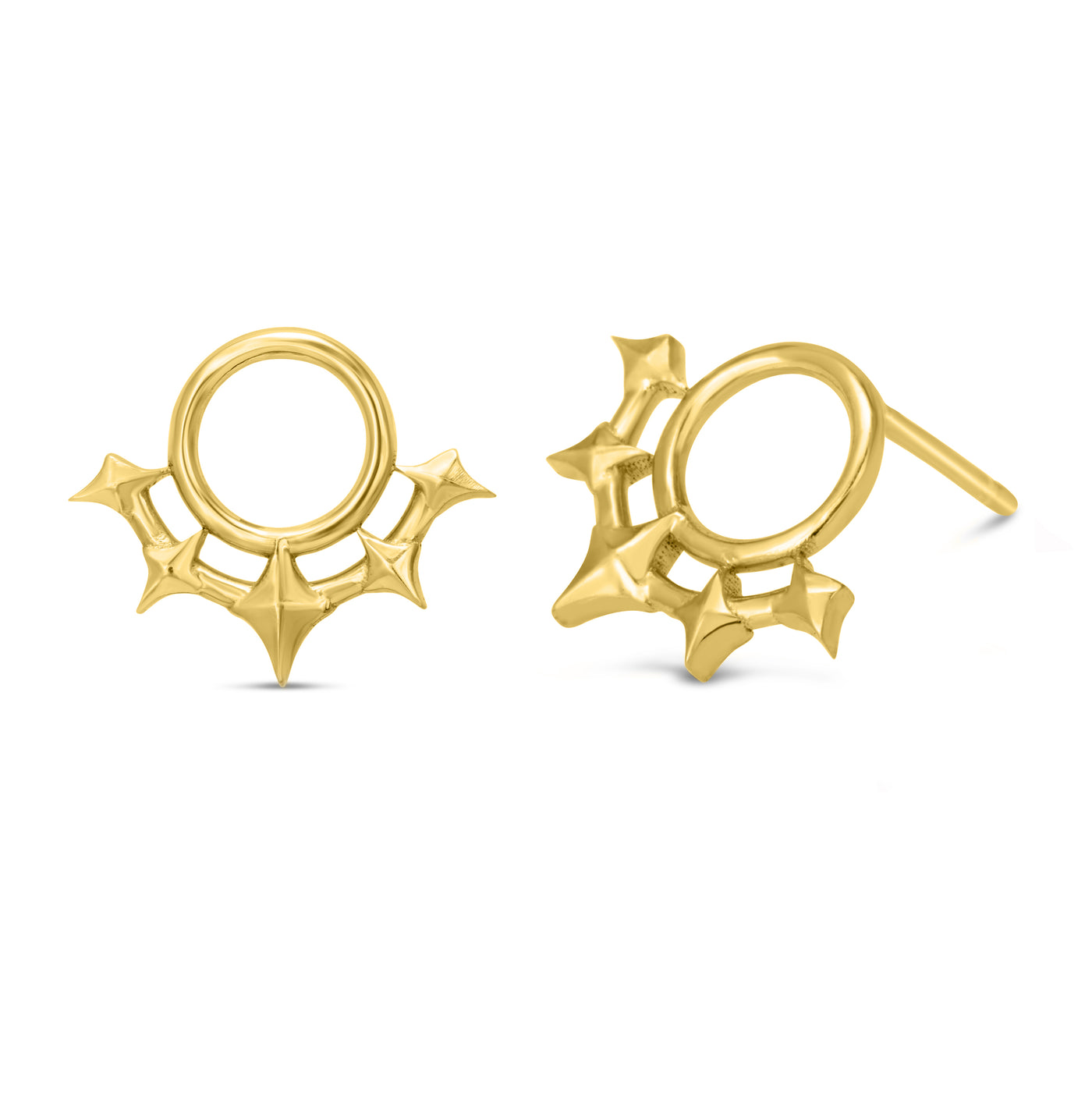 God Form Venti Circle Stud Earrings